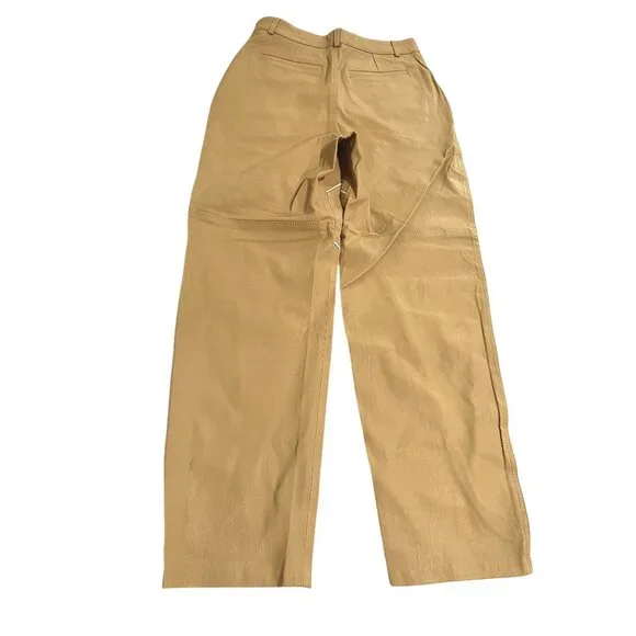 Camila Coelho Yuri Leather pants Tan Ankle Pants small